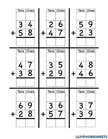 Addition with regrouping