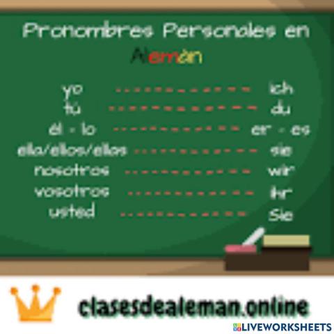 Pronombres personales español-aleman