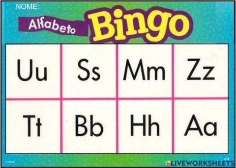 BINGO ALFABETICO 13