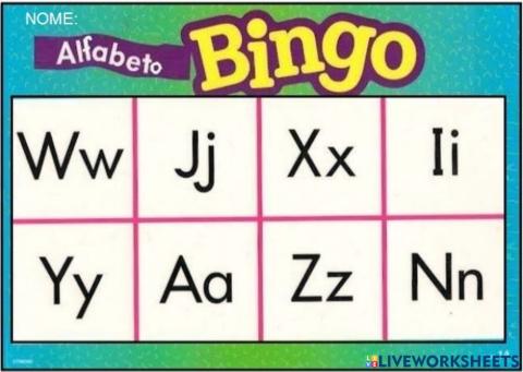 BINGO ALFABETICO 14