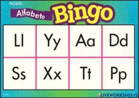 BINGO ALFABETICO 18