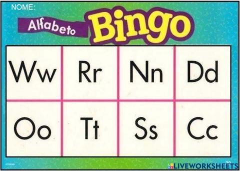 BINGO ALFABETICO 29