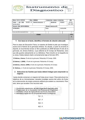 Prueba de diagnostico 3RO