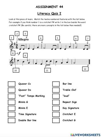 BGE Music literacy