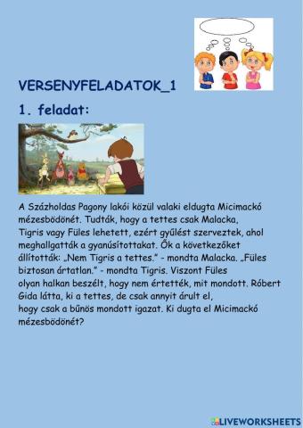 Versenyfeladatok