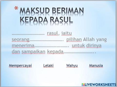 Beriman kepada rasul