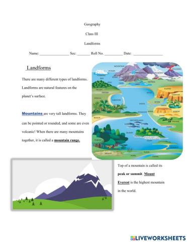 Landforms