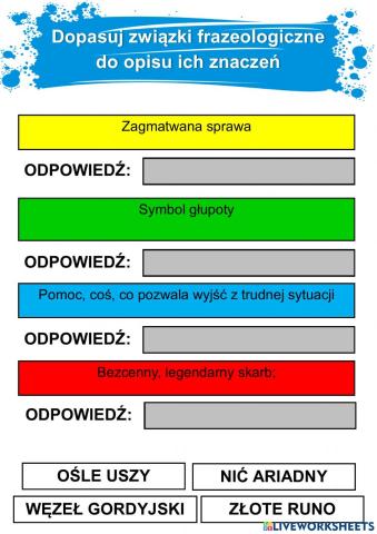 Związki frazeologiczne 1