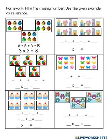 Multiplication Sentence Repeated Addition