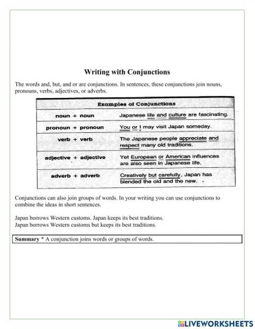 Coordinating Conjunctions