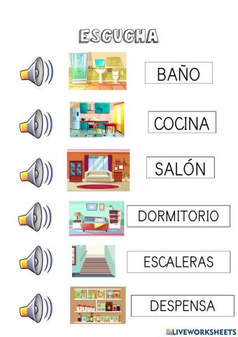 Vocabulario escrito estancias de la casa