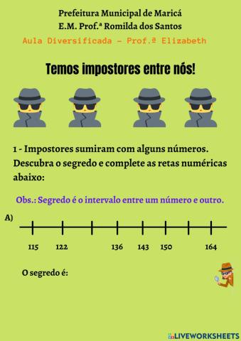 Impostor - Reta numérica