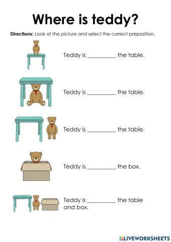 Prepositions of Where