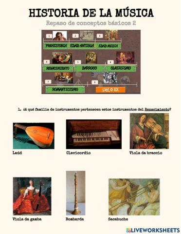 Historia de la música: Renacimiento y Barroco