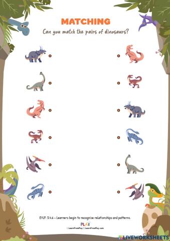Dinosaur Roar - Matching