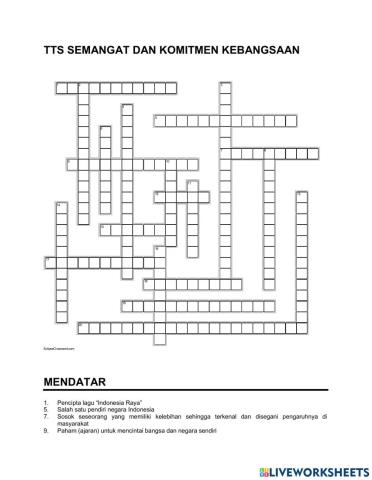 Puzzle Semangat dan Komitmen Kebangsaan