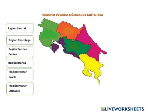 Regiones Socioeconómicas de CR