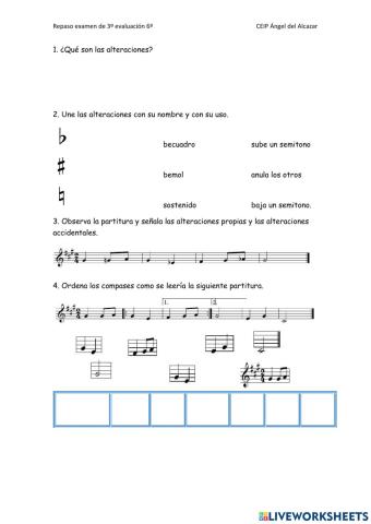 Repaso examen de música