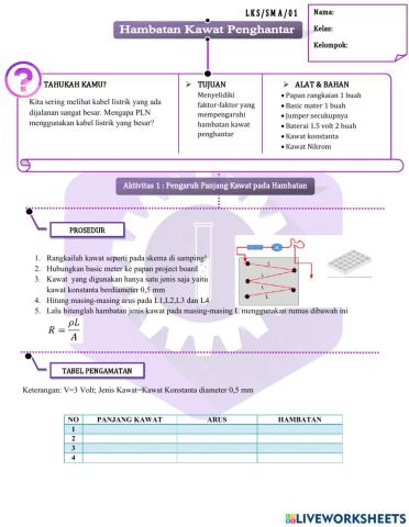 LKPD Hambatan Kawat Penghantar Adinda Nurul Aini