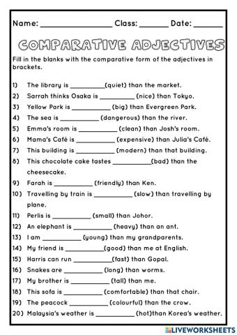 Comparative adjective