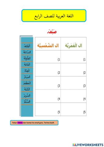 Kuiz bahasa arab tahun 4