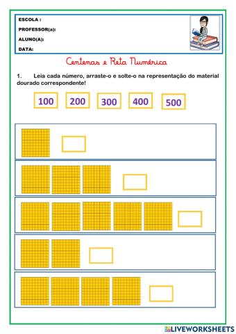 Centenas na reta numérica