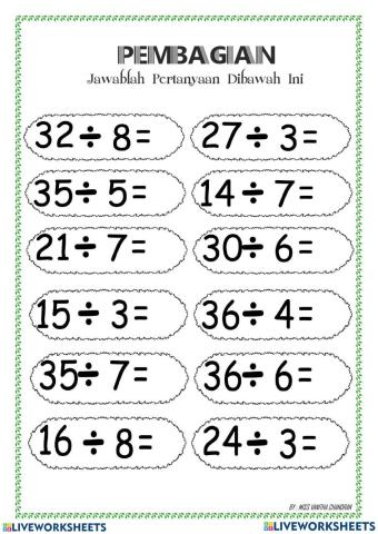 Matematika Pembagian