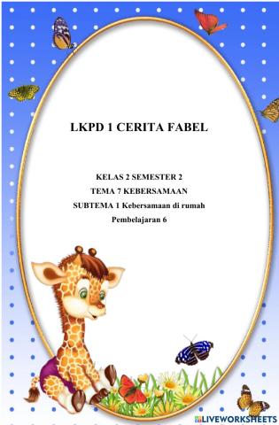 LKPD 1 Cerita Fabel