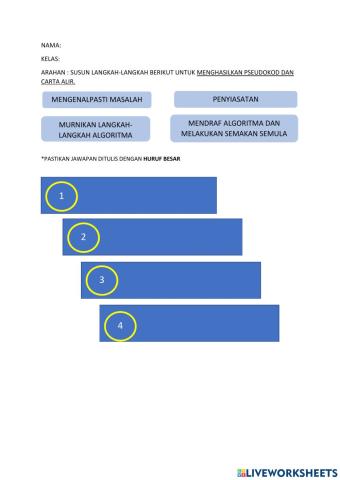 Langkah-langkah membina algoritma