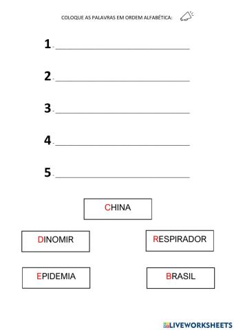 Ordem alfabética