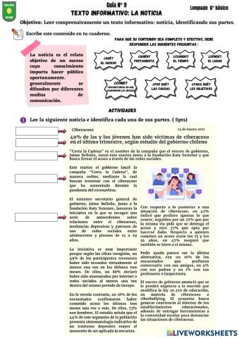 Guía N° 9 - Texto informativo: La noticia