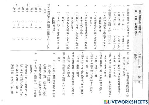 國語康軒四下第十一課台灣的孩子