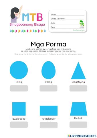 Mga Porma - HuntersWoodsPH Worksheet