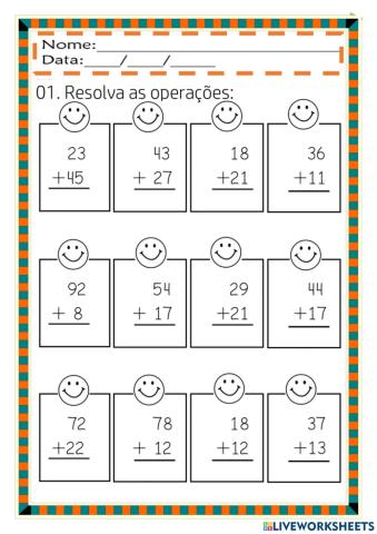 Adição com reserva