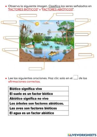 Factores Bioticos y abioticos