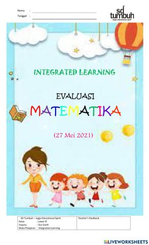 Evaluasi Matematika Inquiry 2 -A