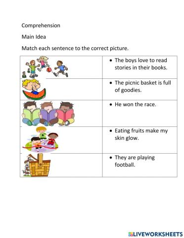 Comprehension - main idea