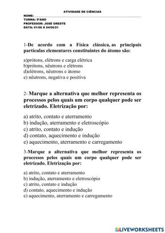 Tipos de eletrização