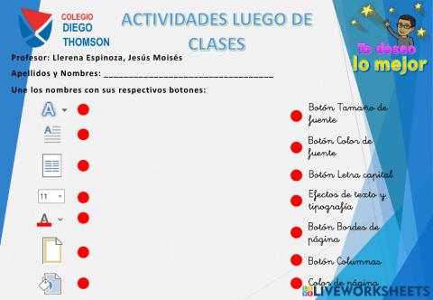 Ficha Junio Clase 1 - 4º grado