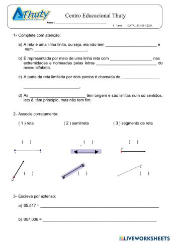 4 ano matemática