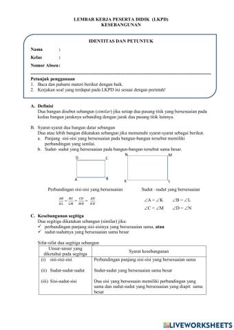 Lkpd digital kesebangunan bangun datar