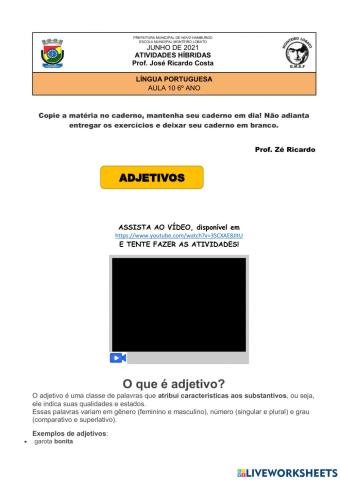 Adjetivos aula 10