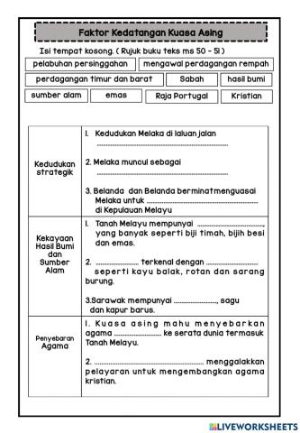 Faktor kedatangan kuasa asing