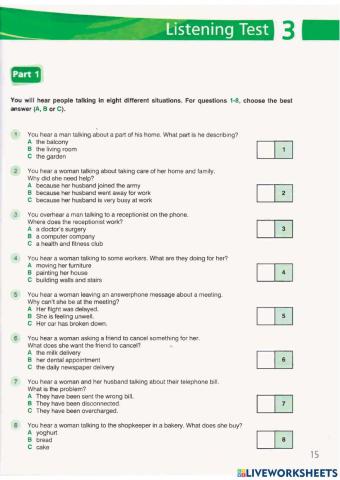 FCE Listening Test - 3, 4