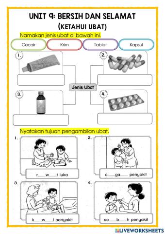 Pendidikan Kesihatan Tahun 1 (Jenis Ubat & Tujuan Pengambilan Ubat)