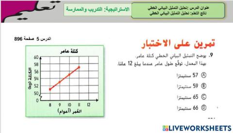 التمثيل البياني الخطي