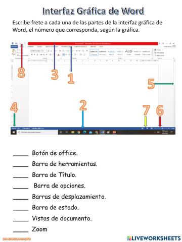 Interfaz gráfica de word