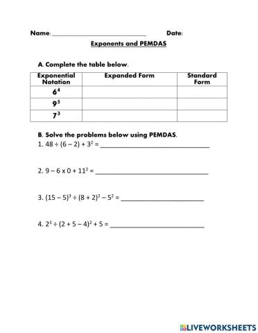 Order of Operations