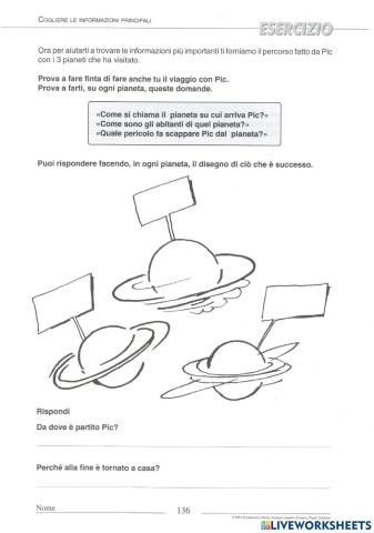 Pic e il tappeto volante - esercitazione