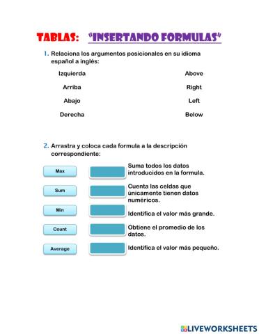 Fórmulas en tablas de Word